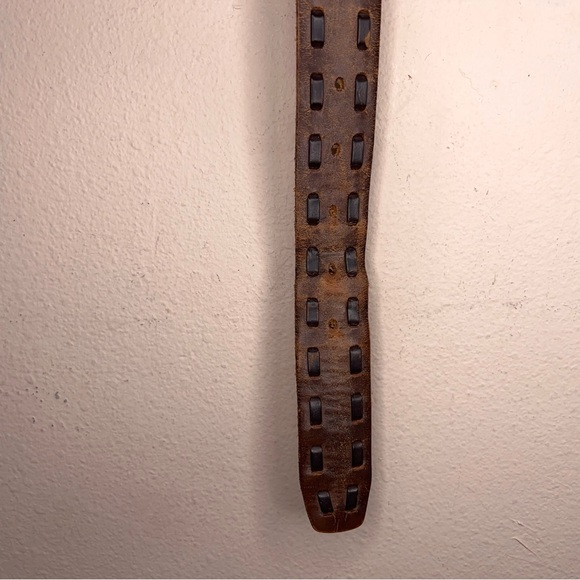 Vintage Small Mossimo Brown Genuine Leather Belt Womens Western Classic - Picture 15 of 16